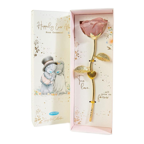 Me to You Bear Wedding Glass Rose Ornament £9.99